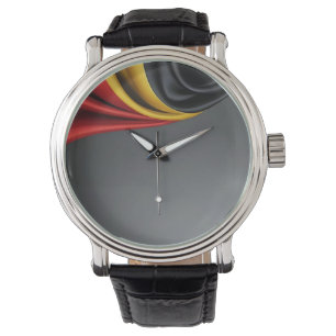 Deutschland Flaggenseidenstruktur Armbanduhr
