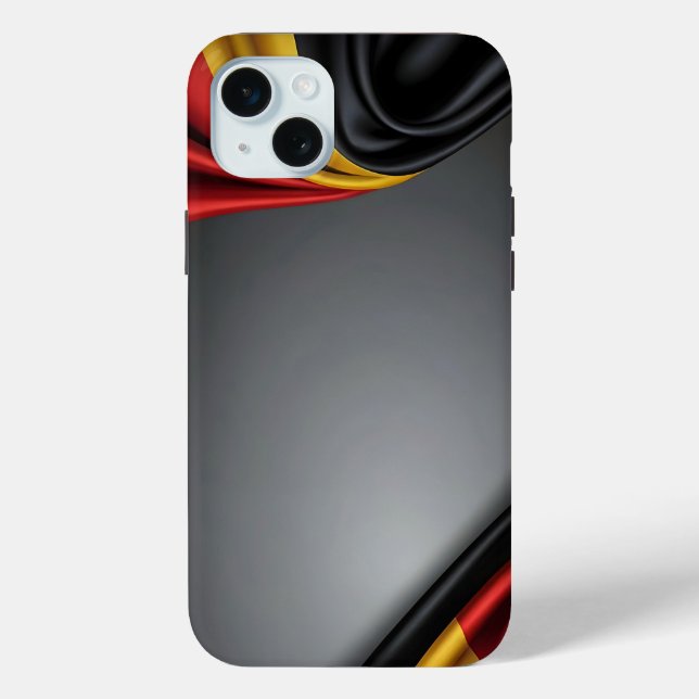 Deutschland Flaggenseidenstruktur Case-Mate iPhone Hülle (Rückseite)