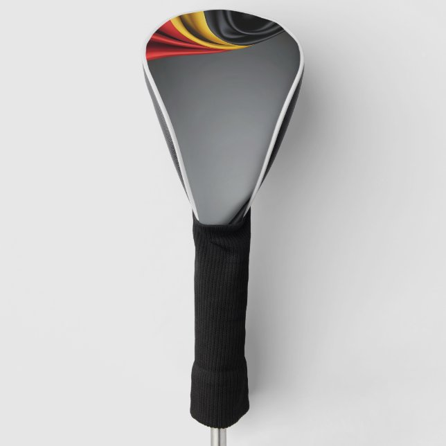 Deutschland Flaggenseidenstruktur Golf Headcover (Vorderseite)