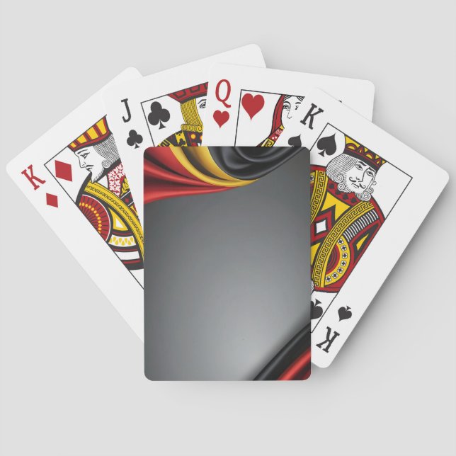Deutschland Flaggenseidenstruktur Spielkarten (Rückseite)