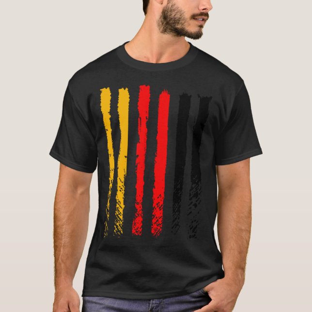 Deutschland flaggt Liebe stolze Deutsche Leute BAC T-Shirt (Vorderseite)