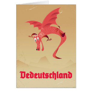 Deutschland Fliegendes Dragon Vintage Poster