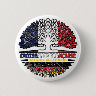 Deutschland Frankreich Treots-Flag Button