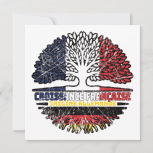 Deutschland Frankreich Treots-Flag Karte