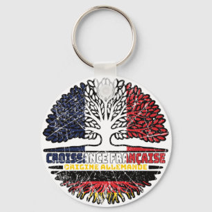 Deutschland Frankreich Treots-Flag Schlüsselanhänger