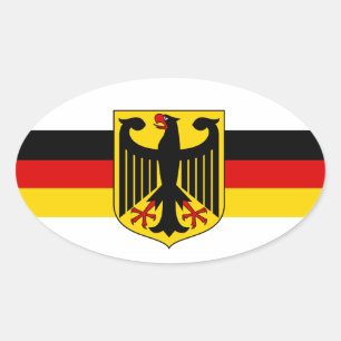 Deutschland fußball #3 ovale Aufkleber