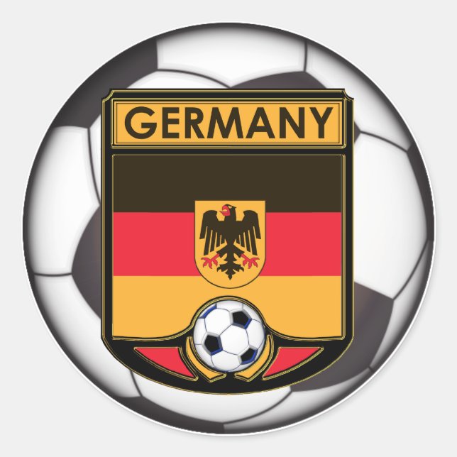 Deutschland Fußball-Aufkleber Runder Aufkleber (Vorderseite)