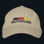 Deutschland Fussball bestickte Cap Bestickte Kappe<br><div class="desc">Modernes Deutschland Fussball Fußball Design.</div>