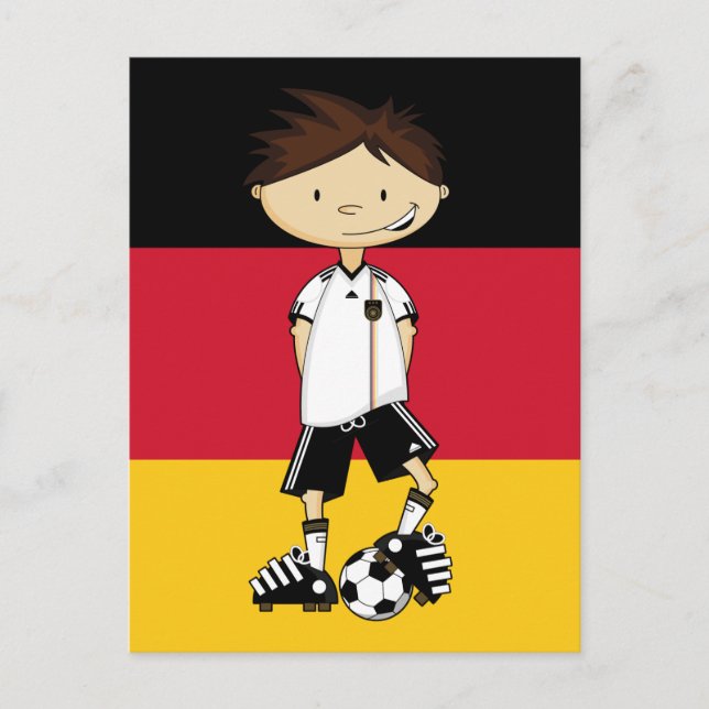 Deutschland Fußball-Boy Postkarte (Vorderseite)