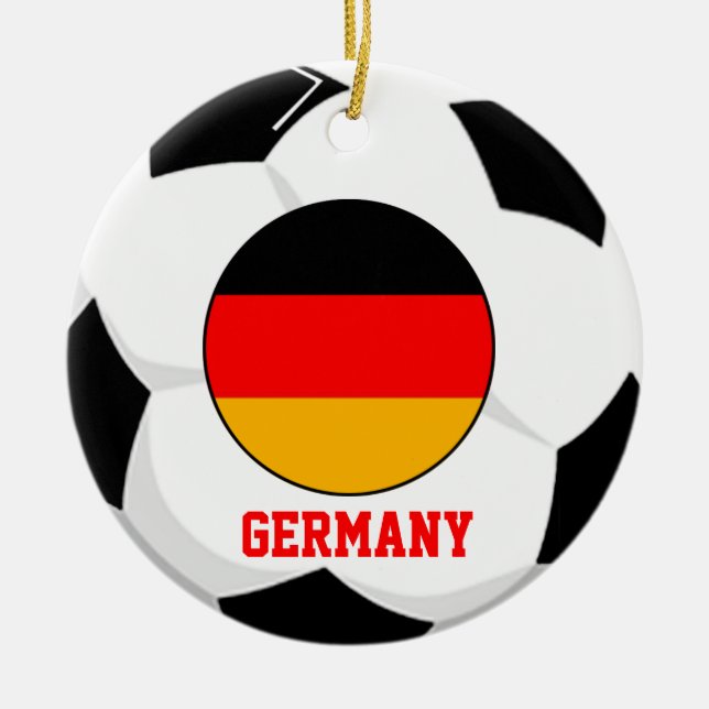 Deutschland-Fußball-Fan-Verzierung Keramikornament (Vorne)