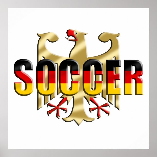 Deutschland Fußball-Flagge Fans Geschenke Poster (Vorne)