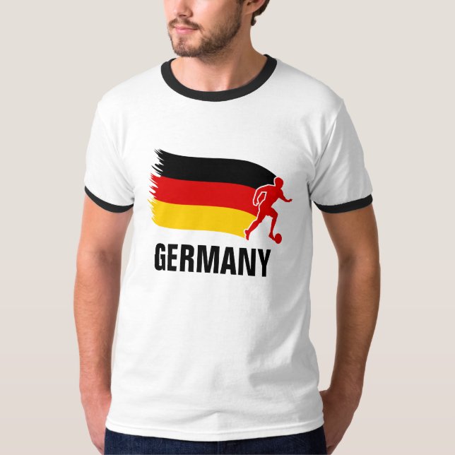 Deutschland-Fußball-Flagge T-Shirt (Vorderseite)