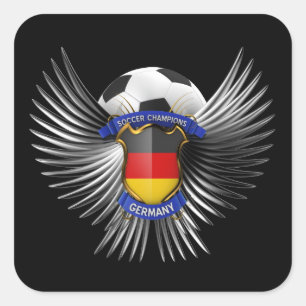 Deutschland-Fußball-Meister Quadratischer Aufkleber