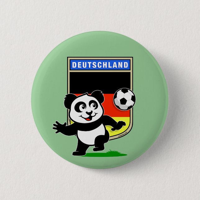 Deutschland Fußball Panda Button (Vorderseite)