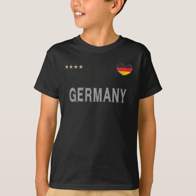 Deutschland Fußball Shirt Herz (Vorderseite)