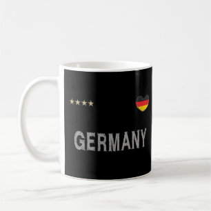 Deutschland Fußball Shirt Herz Kaffeetasse