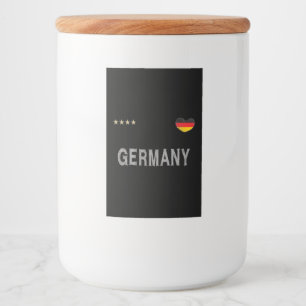 Deutschland Fußball Shirt Herz Lebensmitteletikett