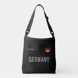Deutschland Fußball Shirt Herz Tragetaschen Mit Langen Trägern
