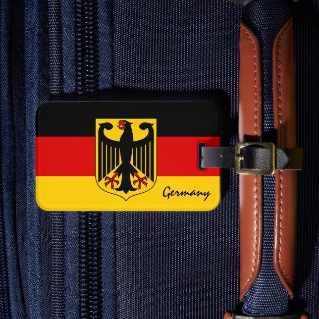 Deutschland Gepäckmarken, patriotische deutsche Fl Gepäckanhänger (Vorderseite Insitu 4)