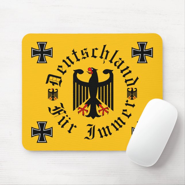 Deutschland/ Germany Forever/schwarzer Adler/Eiser Mousepad (Mit Mouse)