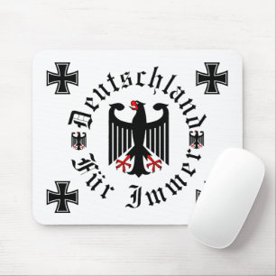 Deutschland/Germany Forever/schwarzer Adler/Eisern Mousepad