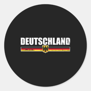 Deutschland Gery Flag Proud Ger Runder Aufkleber