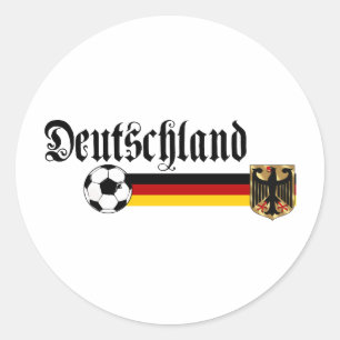 Deutschland großes Fussball-Logo Runder Aufkleber