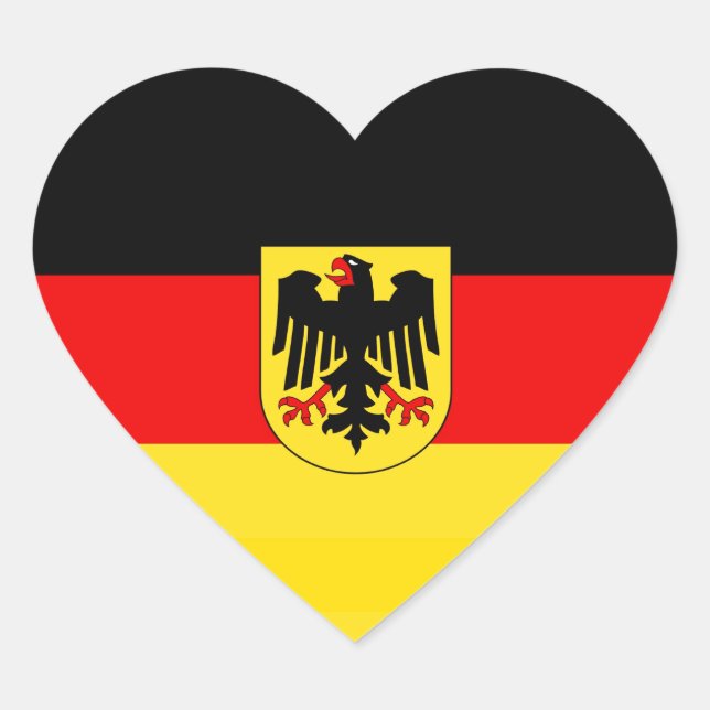 DEUTSCHLAND Herz-Aufkleber (Vorderseite)