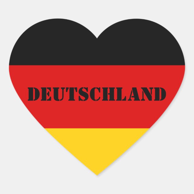 DEUTSCHLAND Herz-Aufkleber (Vorderseite)