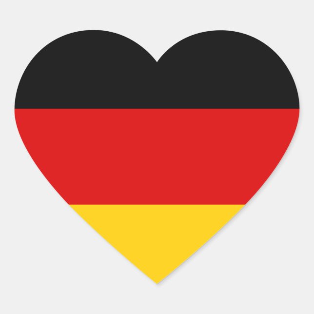 Deutschland Herz-Aufkleber (Vorderseite)