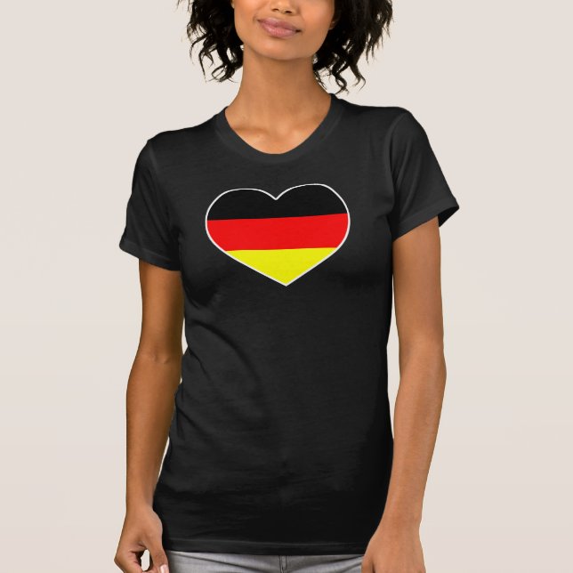 Deutschland Herz Fussball Shirt "Germany" (Vorderseite)