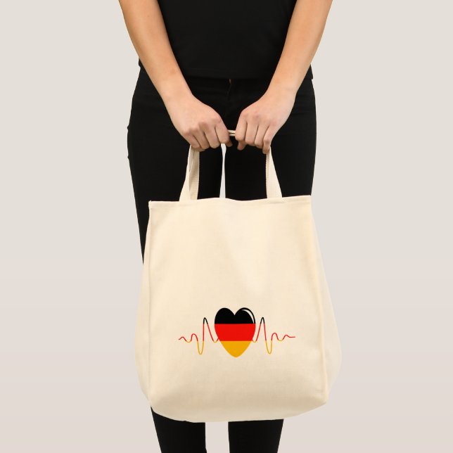 Deutschland Herz Tragetasche (Vorderseite (Produkt))