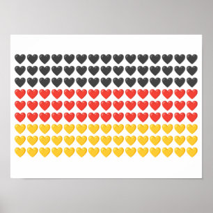 Deutschland HÖRT FLAG-Poster Poster