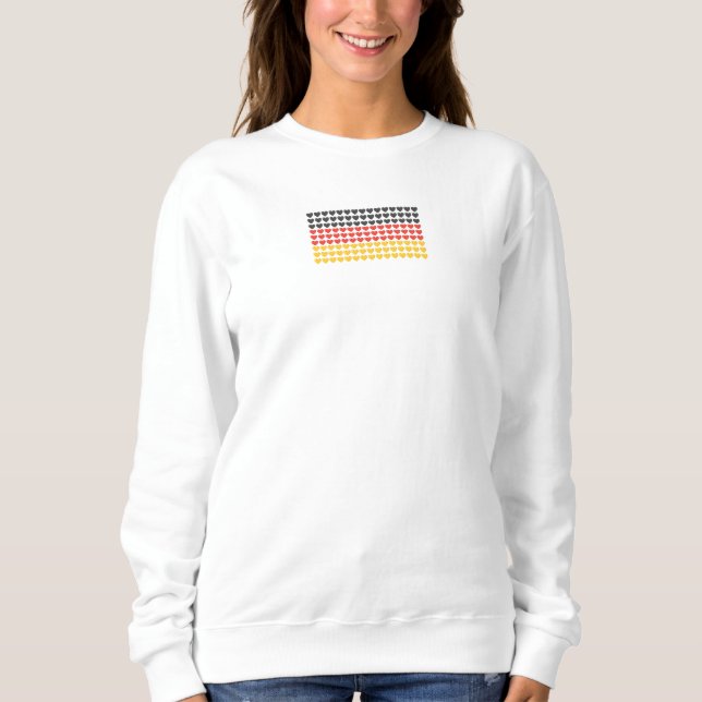 Deutschland HÖRT FLAG Womens Sweatshirt (Vorderseite)