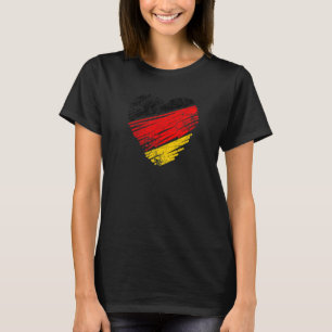 Deutschland in den Farben der Flagge Herz T-Shirt