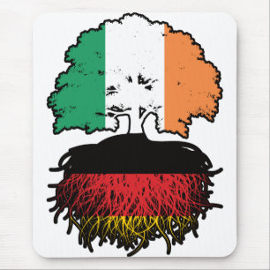 Deutschland Irland Treots Flag Mousepad