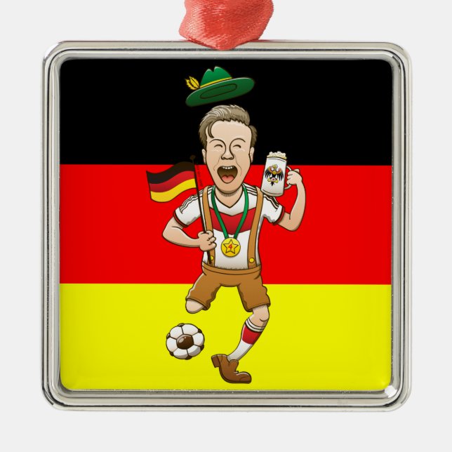 Deutschland ist vierfacher Fußball-Meister Ornament Aus Metall (Vorne)
