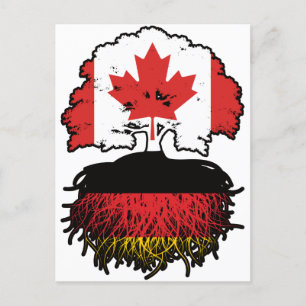 Deutschland Kanadisches Treuhandflagge Postkarte
