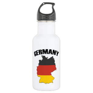 Deutschland Karte - Deutsche Flagge - Deutschland Edelstahlflasche