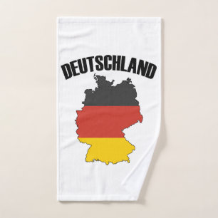 Deutschland Karte - Deutsche Flagge - Deutschland  Handtuch