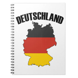 Deutschland Karte - Deutsche Flagge - Deutschland  Notizblock