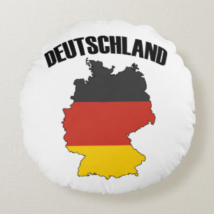 Deutschland Karte - Deutsche Flagge - Deutschland Rundes Kissen