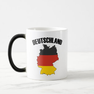 Deutschland Karte - Deutsche Flagge - Deutschland  Verwandlungstasse