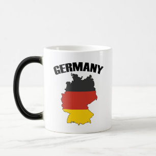Deutschland Karte - Deutsche Flagge - Deutschland  Verwandlungstasse