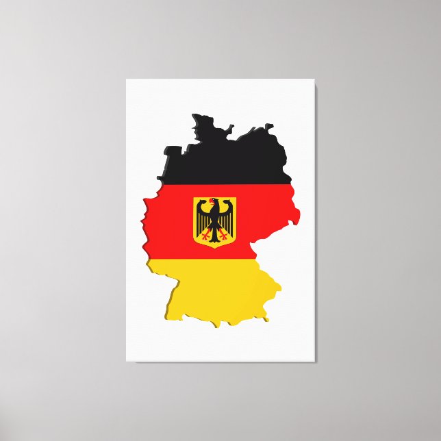 Deutschland-Karte Leinwanddruck (Vorderseite)