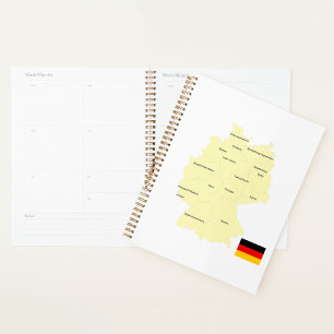 Deutschland Karte mit Staaten und Hauptstädte Planer