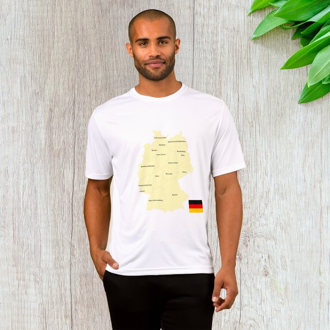 Deutschland Karte mit Staaten und Hauptstädte T-Shirt (Von Creator hochgeladen)