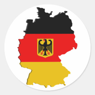 Deutschland-Karte Runder Aufkleber