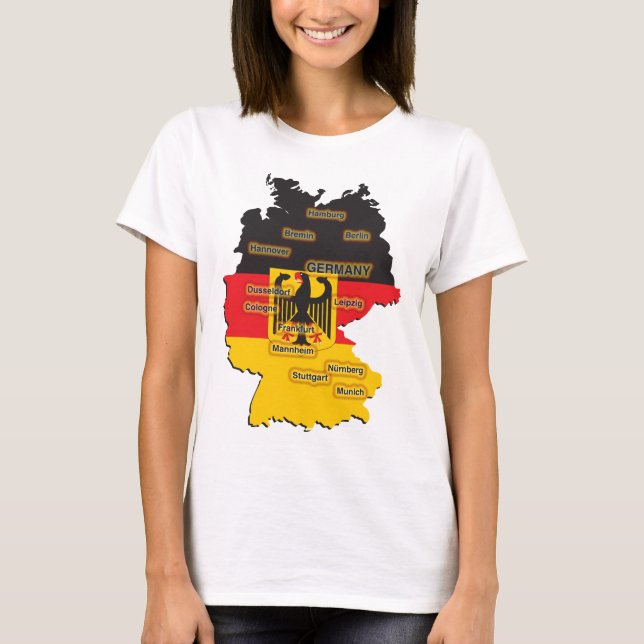 Deutschland-Karte T-Shirt (Vorderseite)