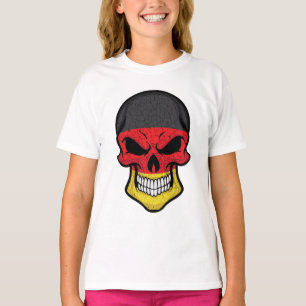 Deutschland lächelt die Schädelflagge T-Shirt